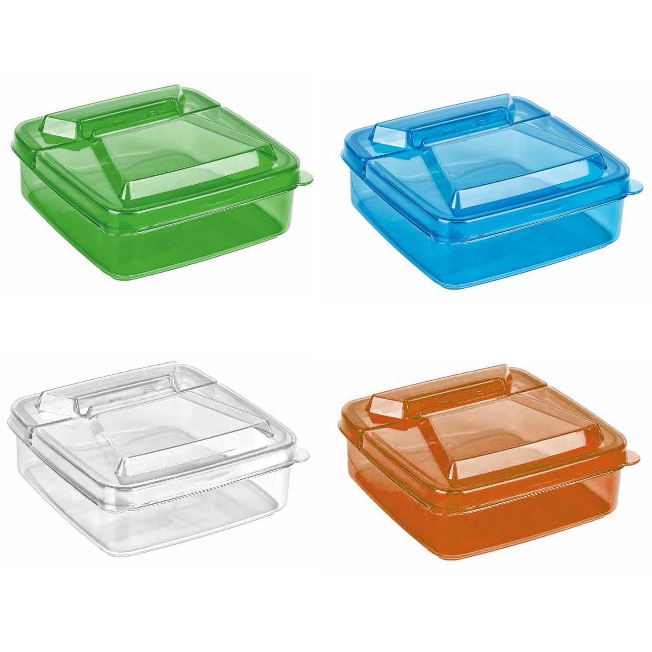 Plastic Mini Food Storage Container 250ml Assorted Colours BG388