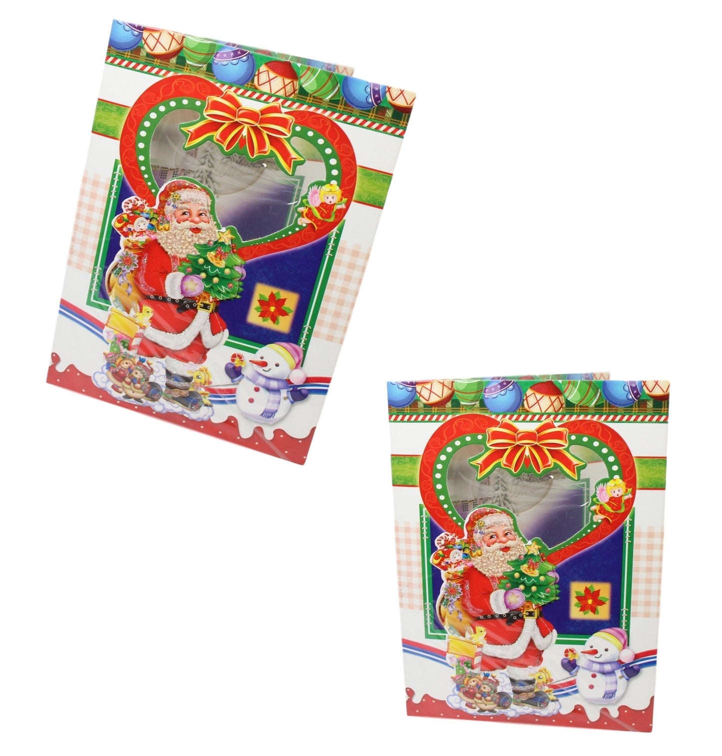 REDUCED NON FUNCTIONAL (NO MUSIC) A5 Paper Christmas Santa Claus with Glitter Assorted Designs 1561
