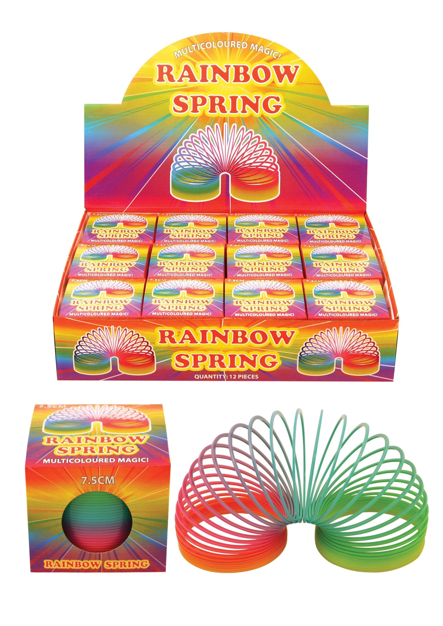 Childrens Playing Rainbow Springing Bouncy Spring 7.5cm N19051