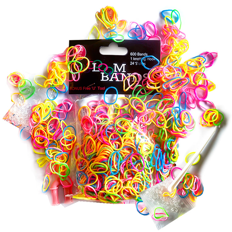 Neon 600 Loom Bands Kit + Tools