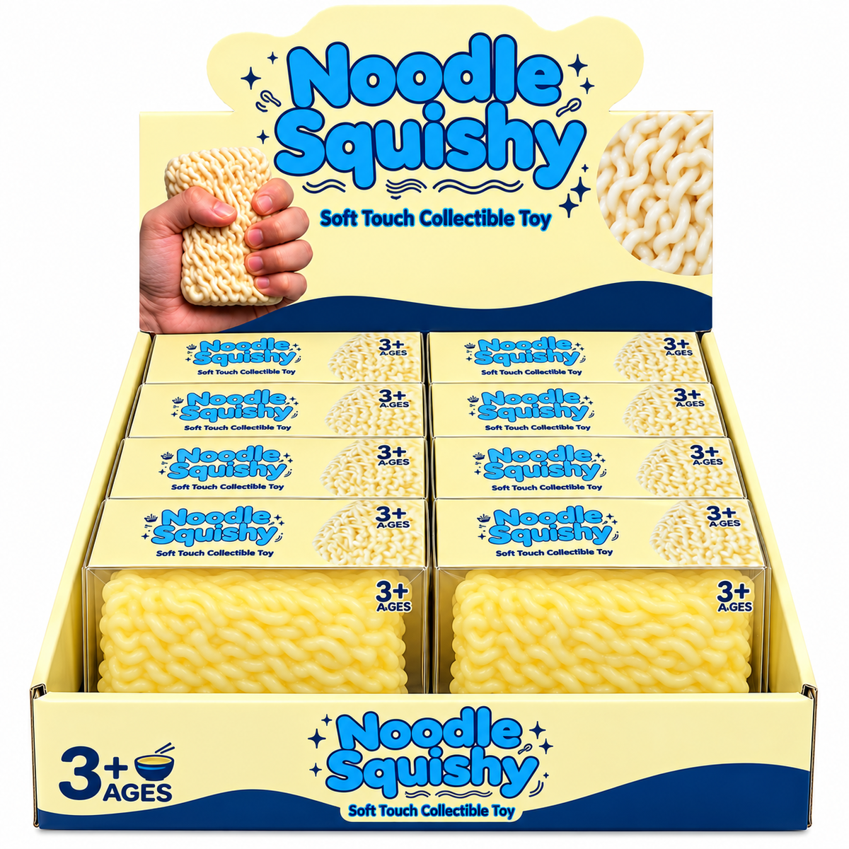 Noodle Squishy Sensory Fidget Squish Toy - Vaseline Filled