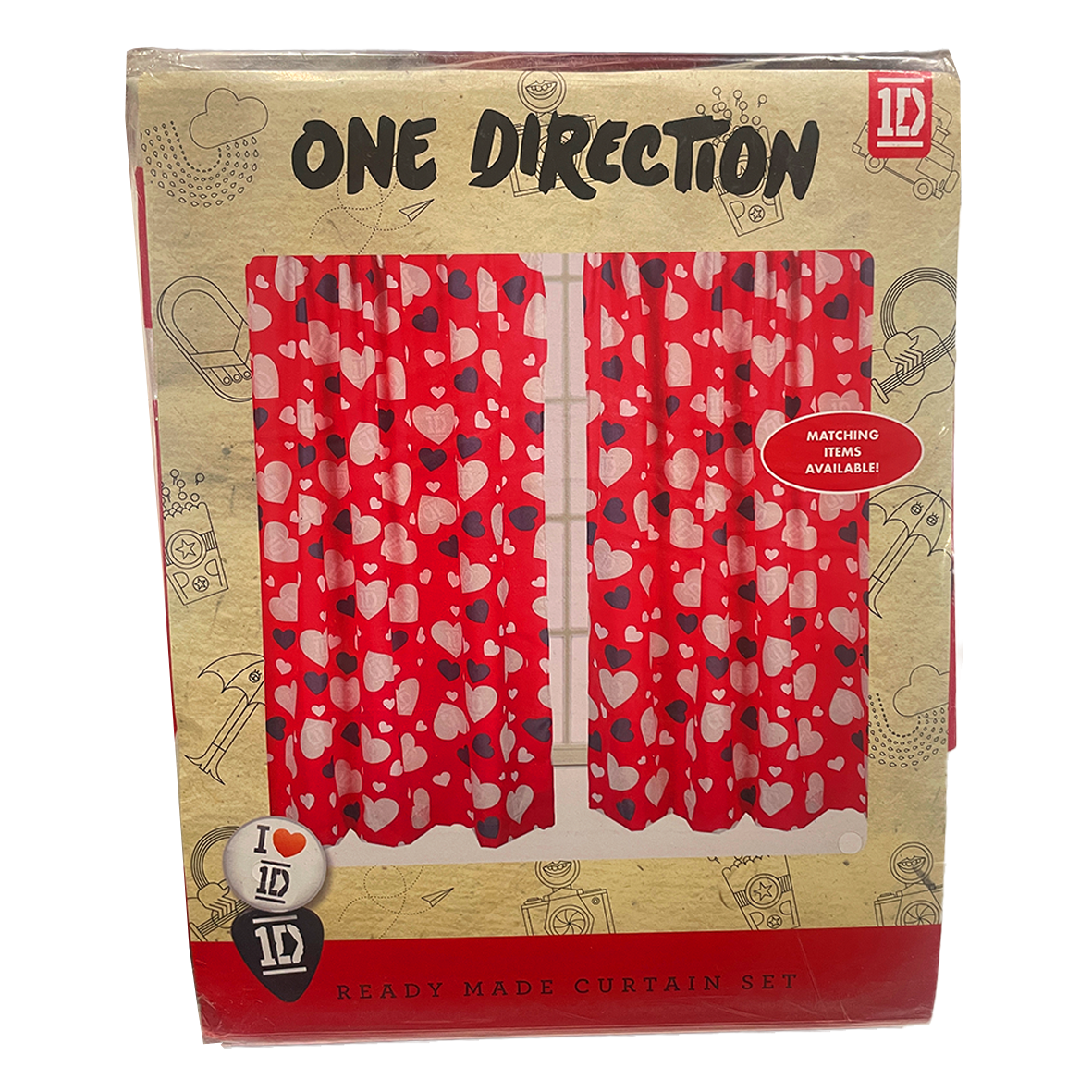 One Direction Curtains Set – Bonkers Bargains