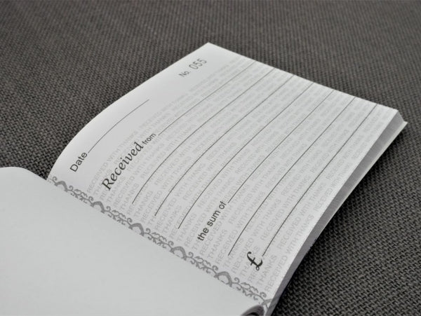 Duplicate Receipt Book 2 Assorted Designs Numbered 001-100/5 x 4'' P1022 A
