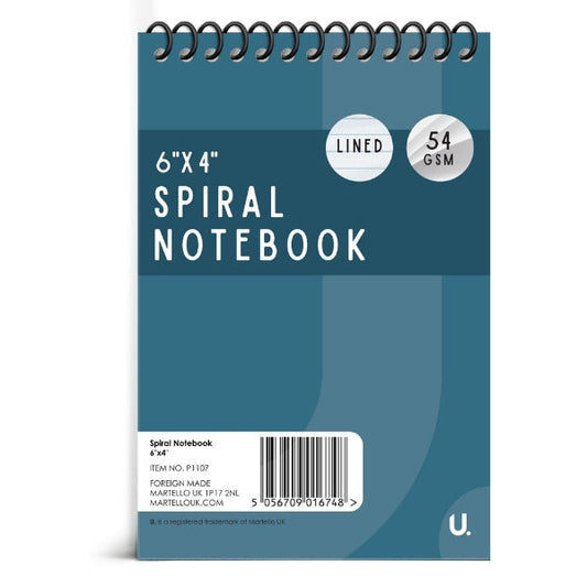 Spiral Notebook 6" x 4" Pack of 3 Assorted Colours P1107