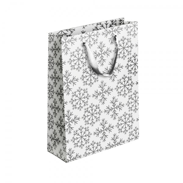 Gold / Silver Patterned Paper Gift Bag Medium Assorted Designs P1910