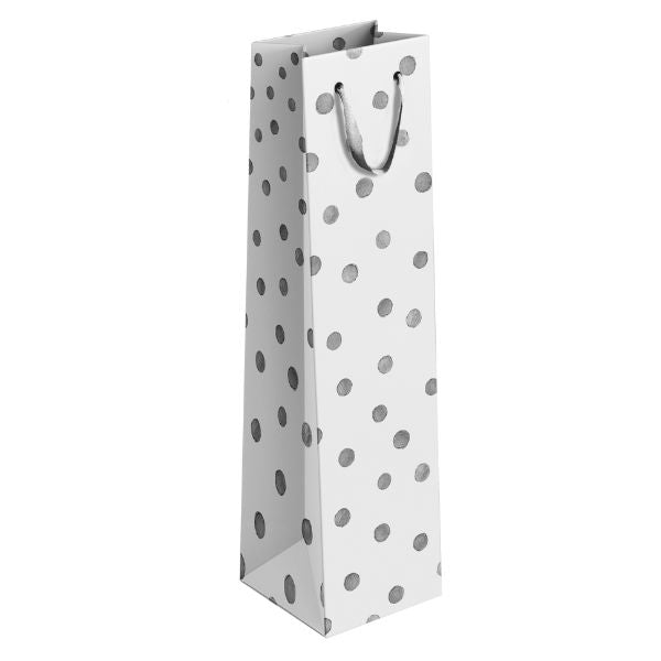 Gold / Silver Patterned Paper Wine Bottle Gift Bag 12 x 36 x 10 cm Assorted Designs P1913