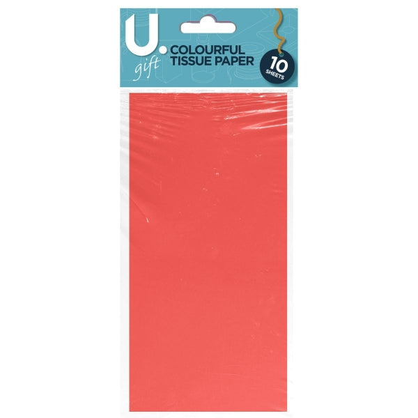 Colourful Tissue Paper 10 Sheets Assorted Colours P2064