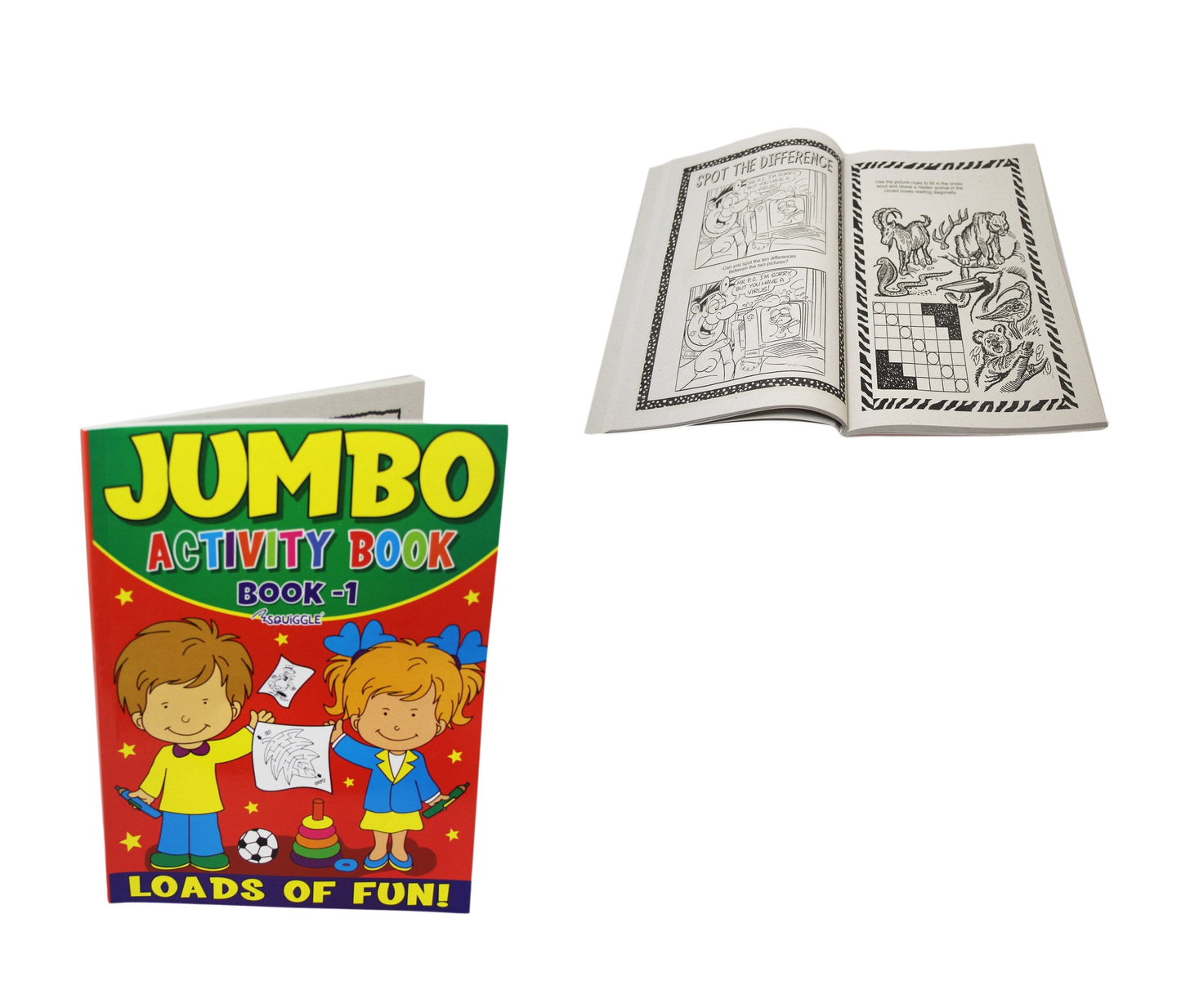 Jumbo Activity Book 1 & 2 27 x 20 x 0.7 cm Assorted Designs P2152