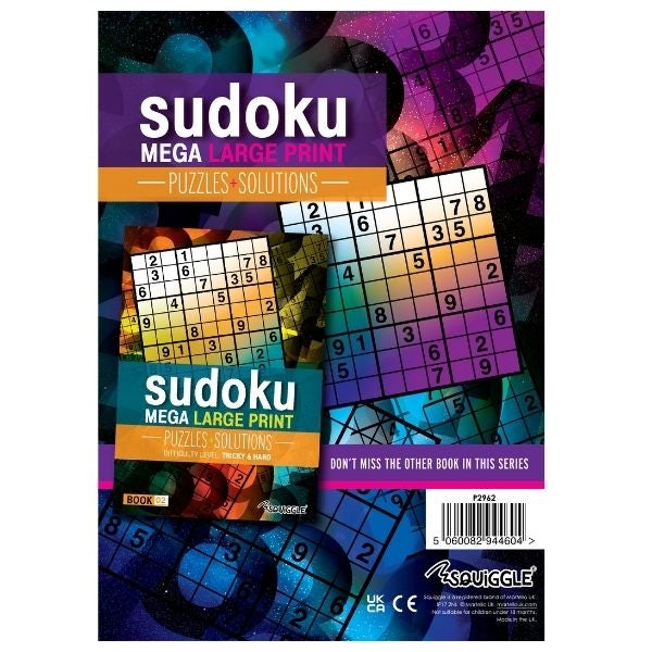 Mega Large Print Modern Sudoku Book 1 Easy & Medium P2962