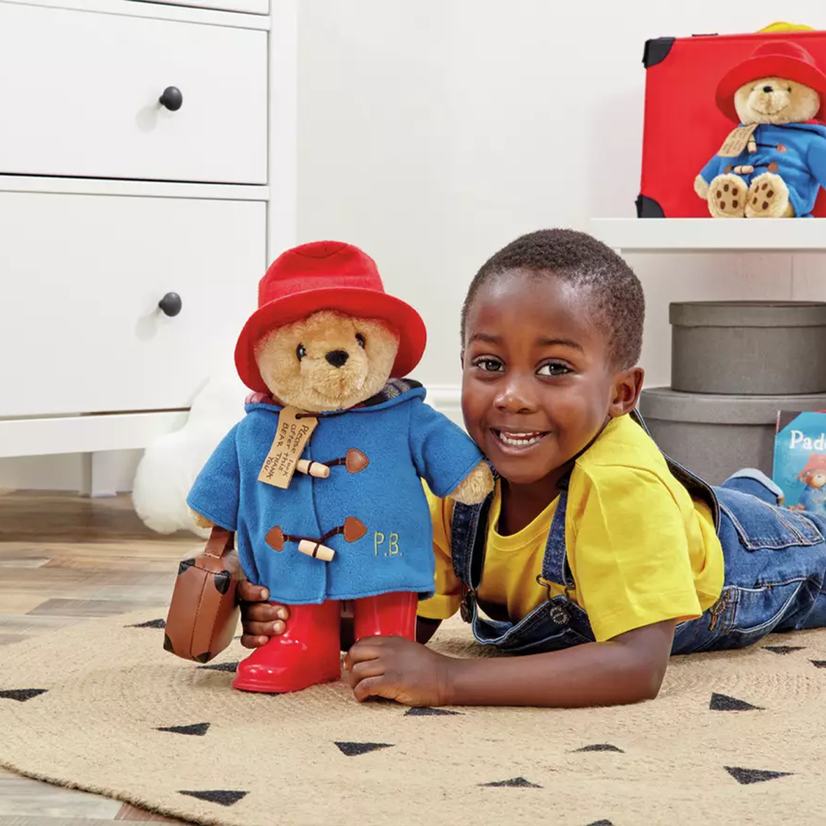Paddington Large Classic Boots And Suitcase Plush Soft Toy Official 33cm