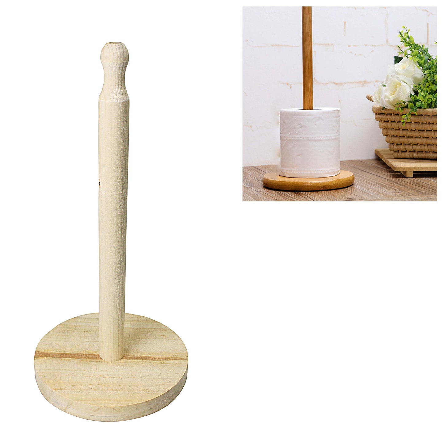 Wooden Tissue Holder Convenient And Easily Attachable 0325