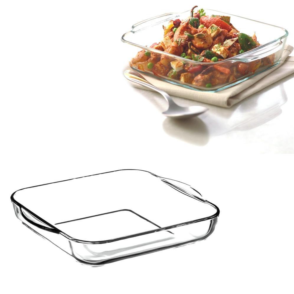 PB Borcam Glass Square Roasting Tray High Quality 1.95 Litre 22cm x 6cm 59034