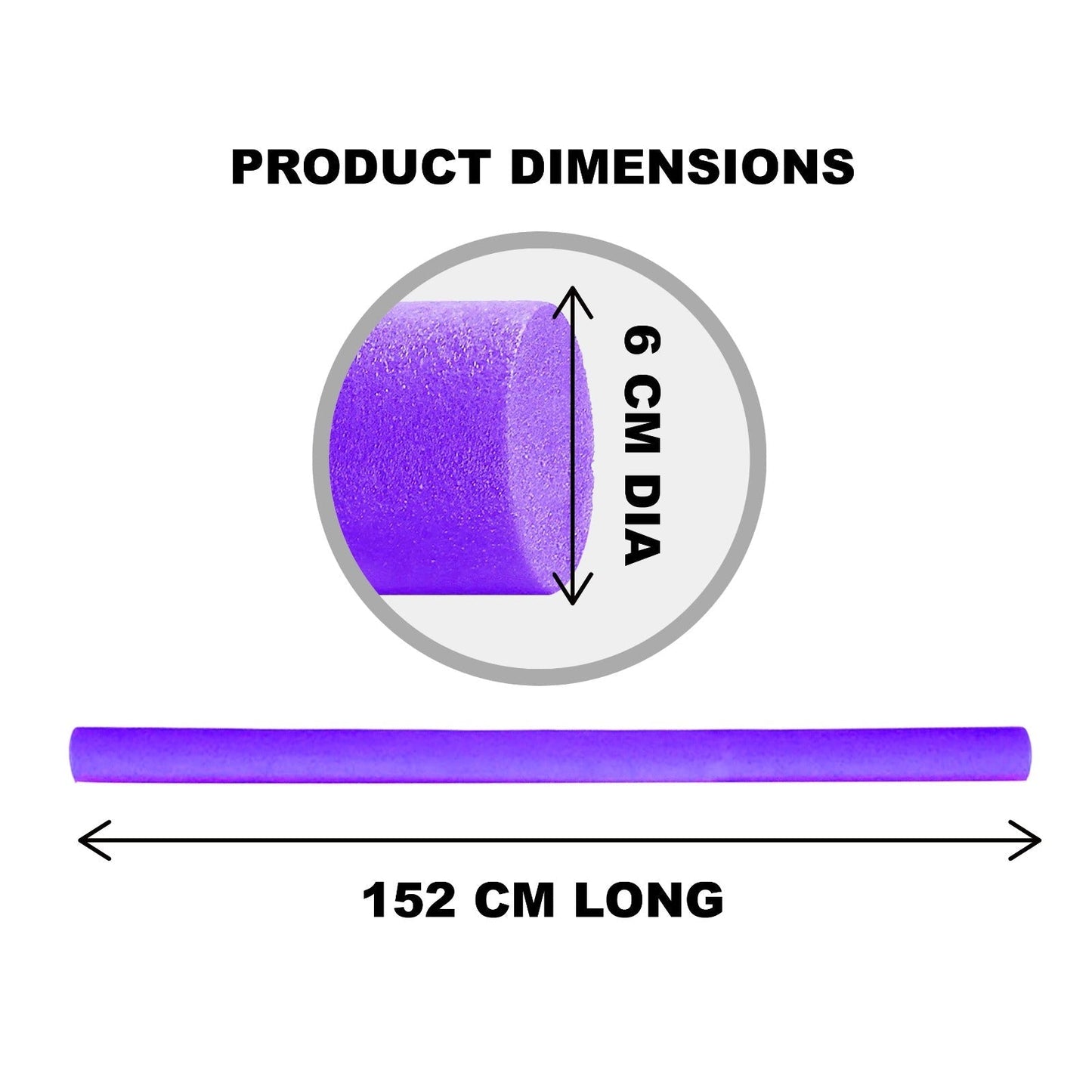 Swimming Pool Foam Noodle Tube 152cm Purple 5005