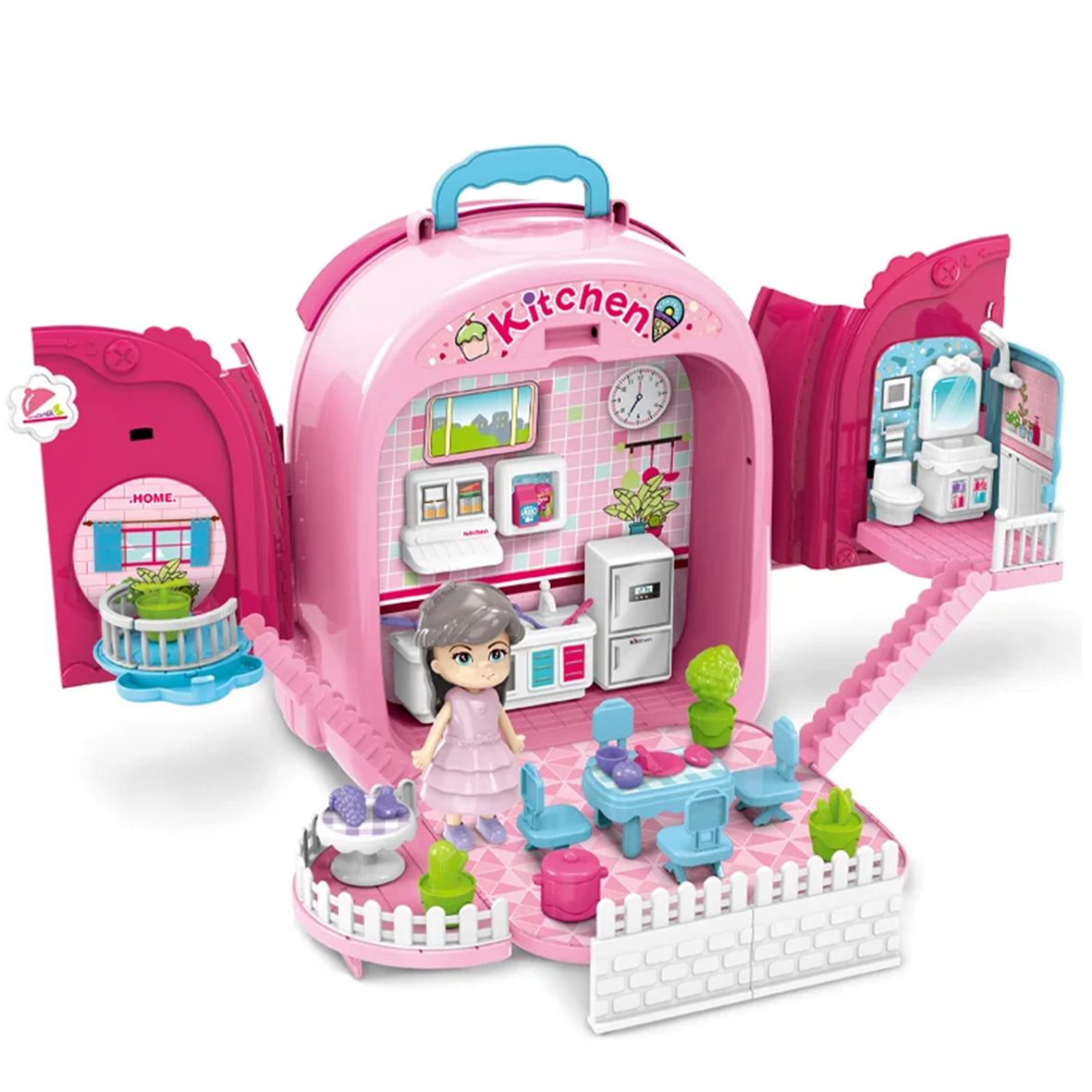 3 in 1 Kitchen Chef PlaySet & Backpack - Pink