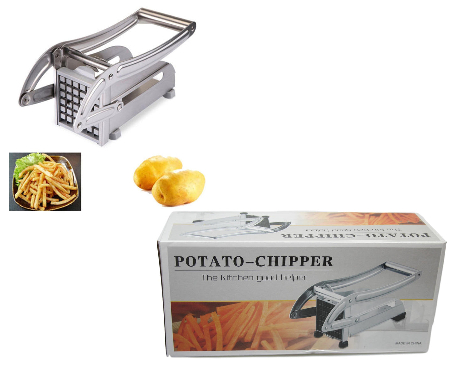Steel Potato Fries Chipper Slicer 20 x 10 cm 5373