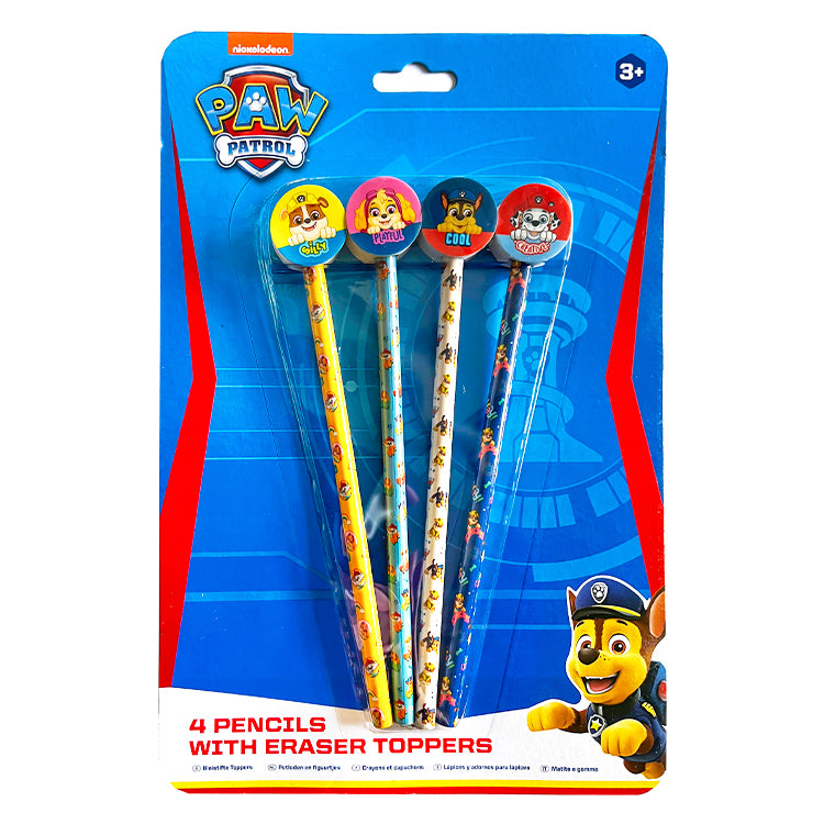 Paw Patrol Novelty Pencil Topper x 4