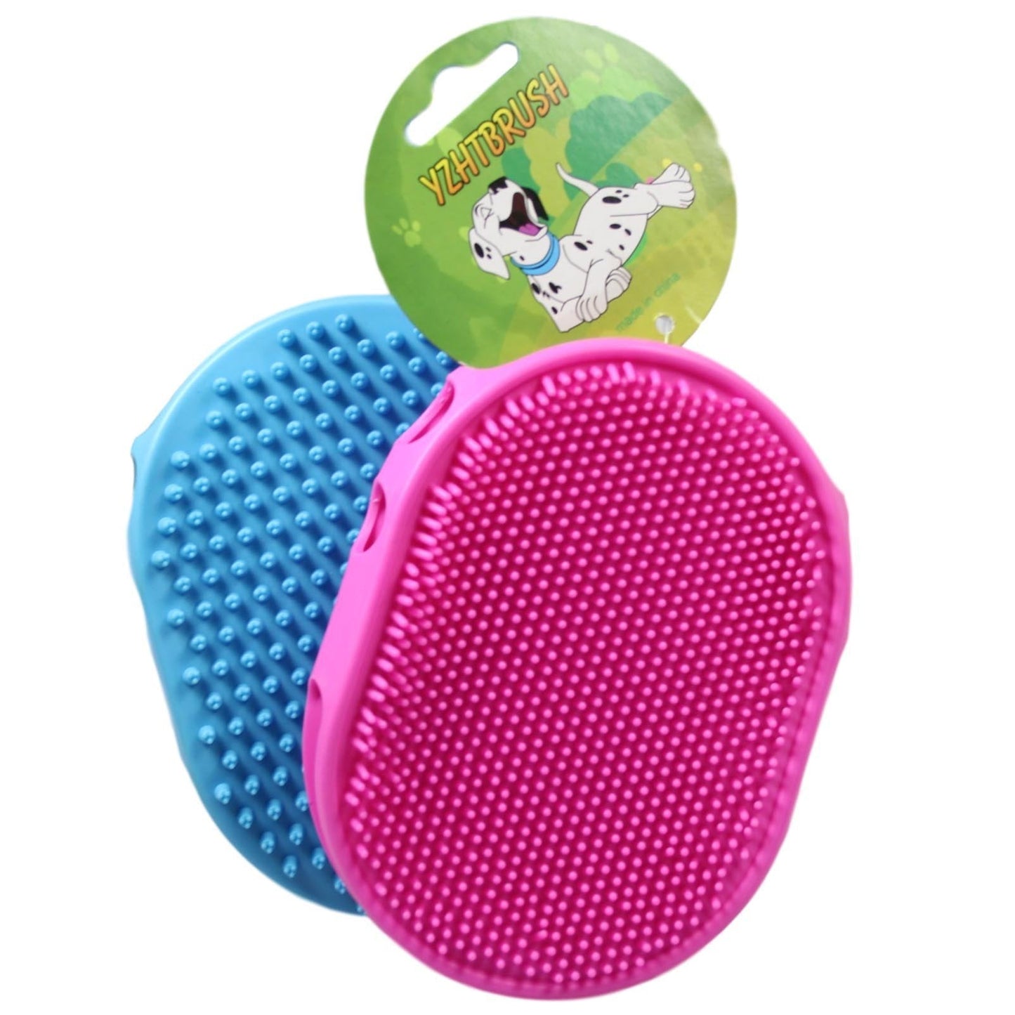 Silicone Pet Dog Double Sided Grooming Pad Brush 15 cm Assorted Colours 5035