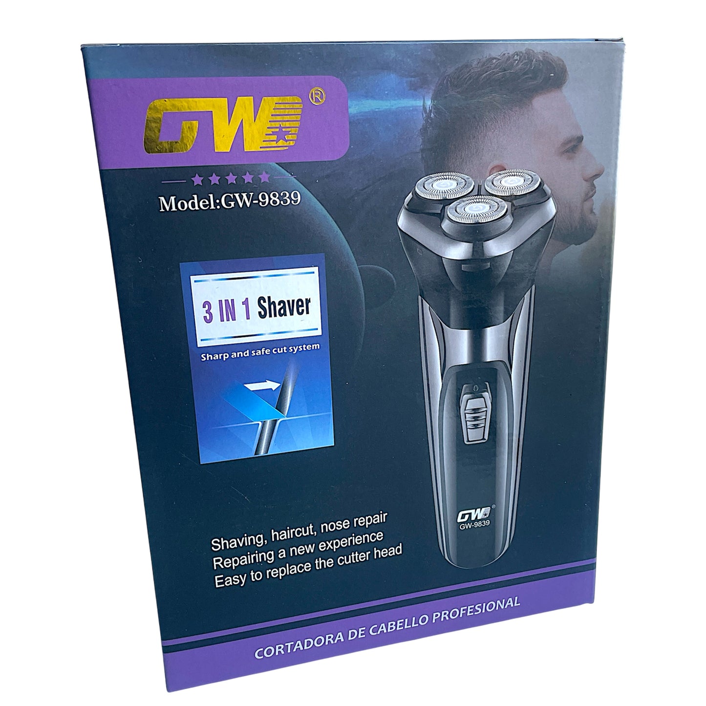 3 in 1 Hair Shaver Trimmer with Clipper & Nose Trimmer - USB Charging