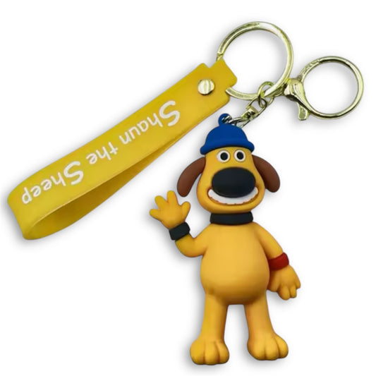 Shaun The Sheep Wallace & Gromit Bitzer Style 3D Silicone Keychain Keyring Pendant