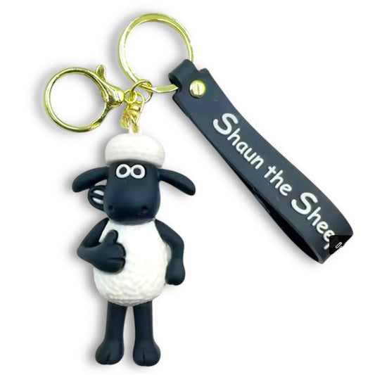 Shaun The Sheep Wallace & Gromit Shaun Style 3D Silicone Keychain Keyring Pendant