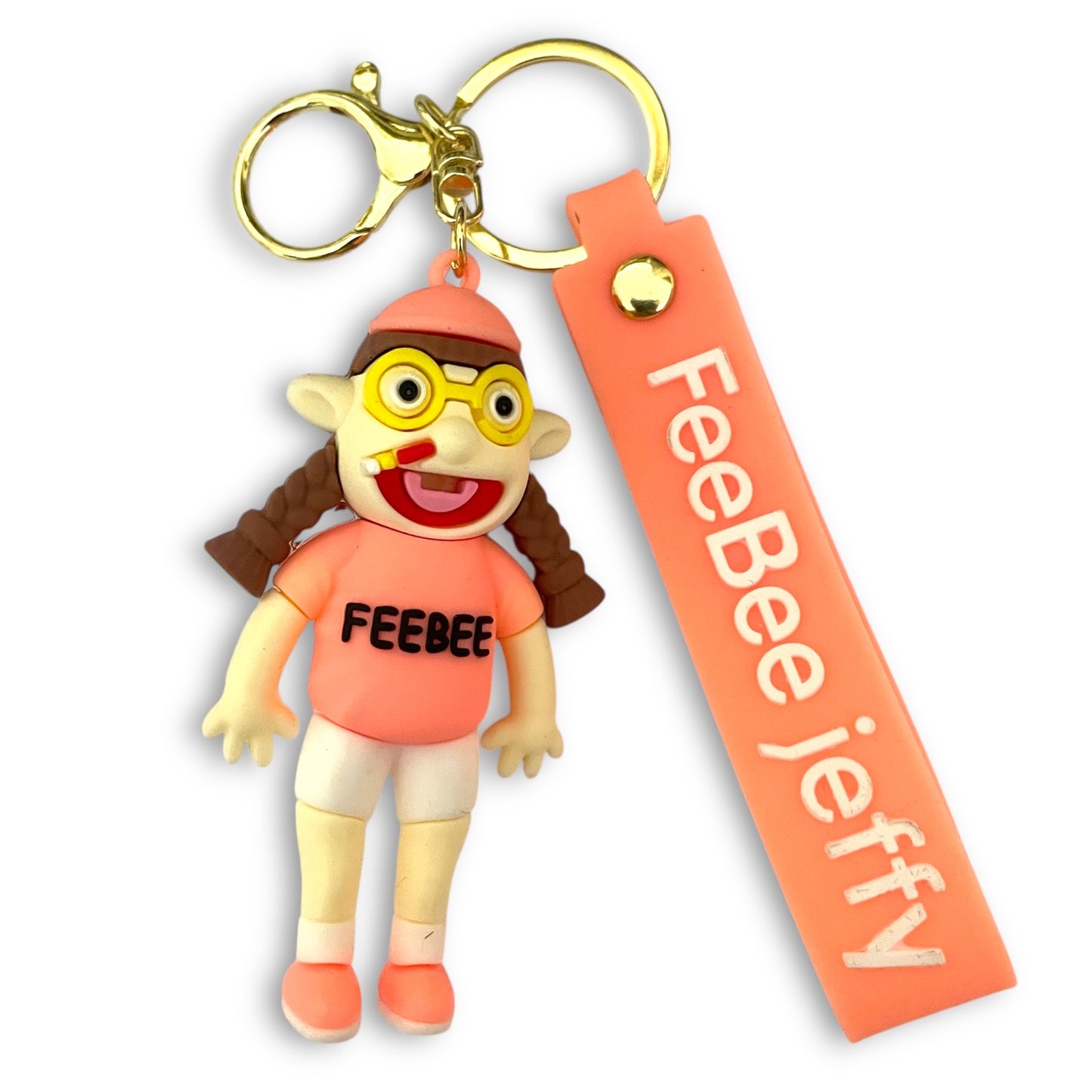Jeffy FeeBee 3D Silicone Keychain Keyring Pendant