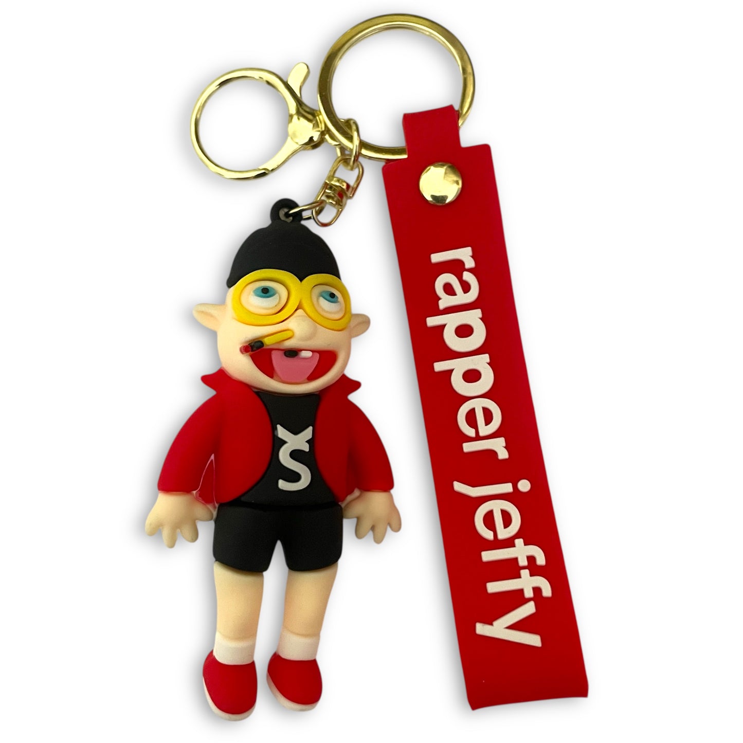 Jeffy Rapper Jeffy 3D Silicone Keychain Keyring Pendant