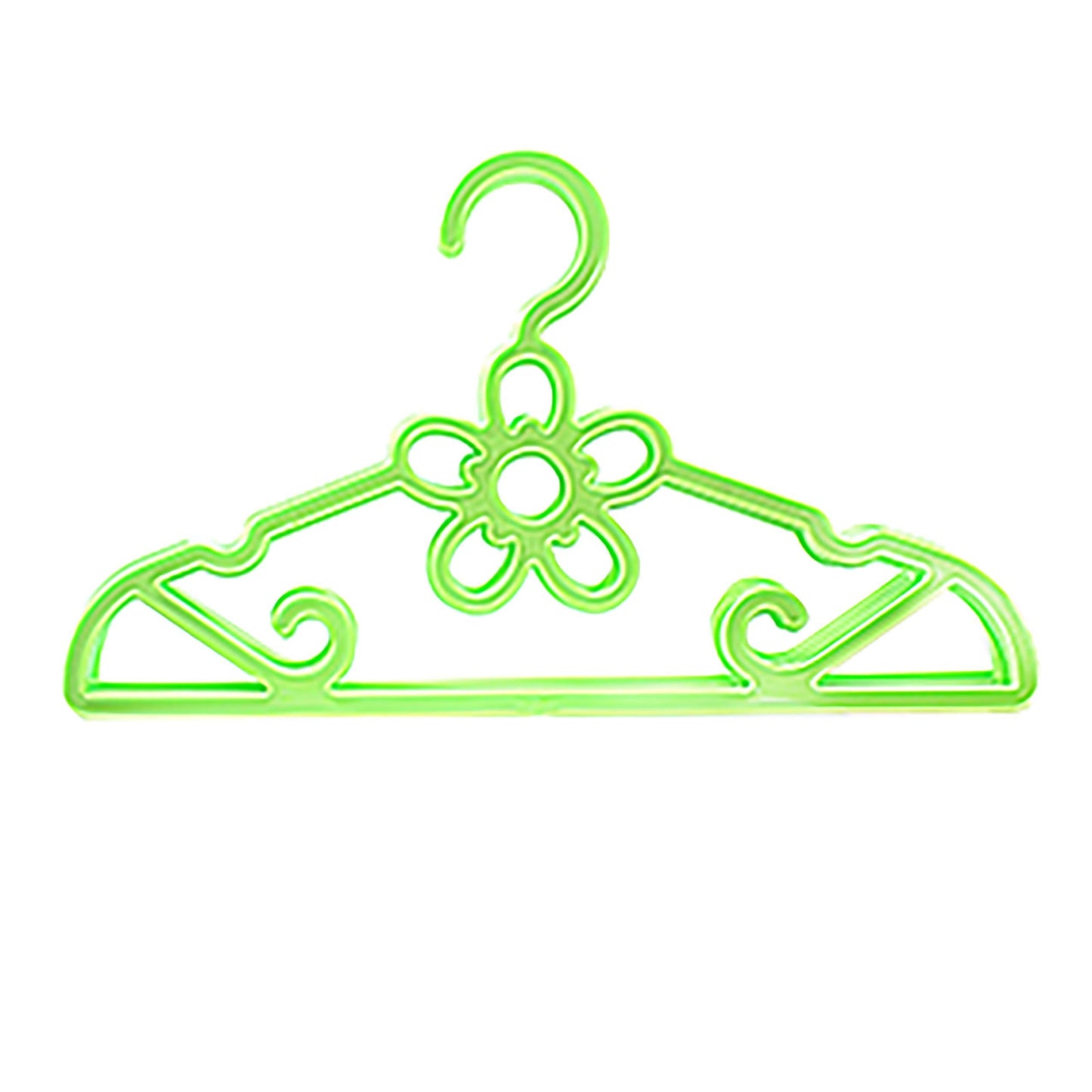 4 Pack Fancy Floral Plastic Clothing Hangers 43cm 2918