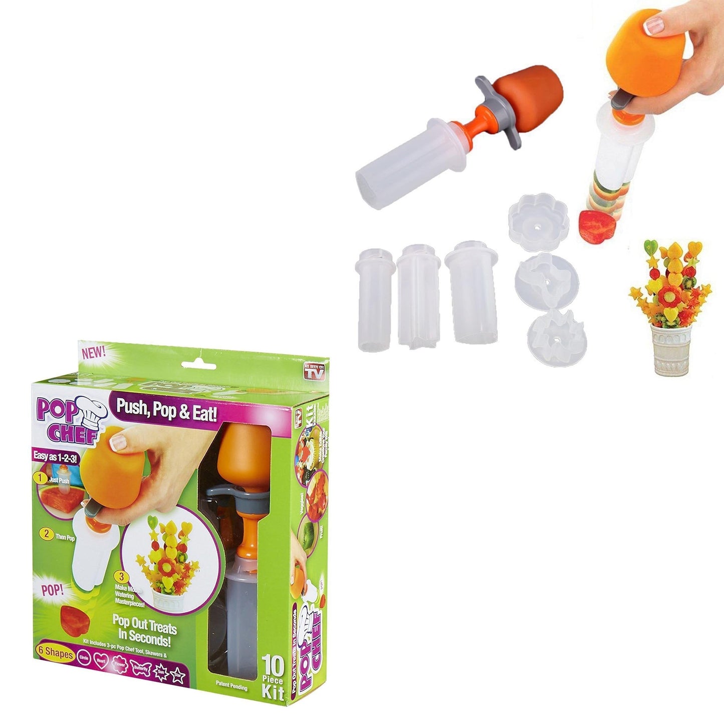 Pop Chef Push Pop And Eat 6 Shapes 5000