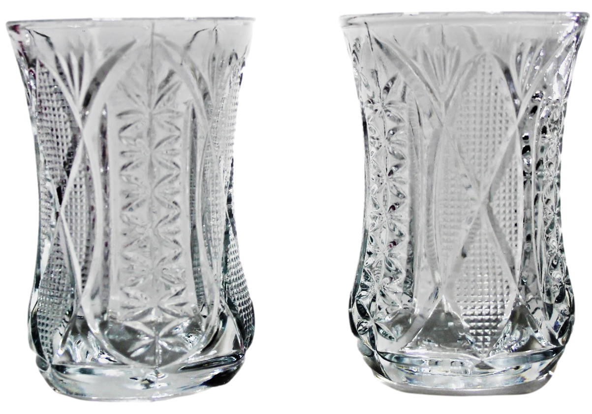 Qasion2 6Pc Set Designed Tea Glass 82ml T 5.60 H 8.20cm 0188