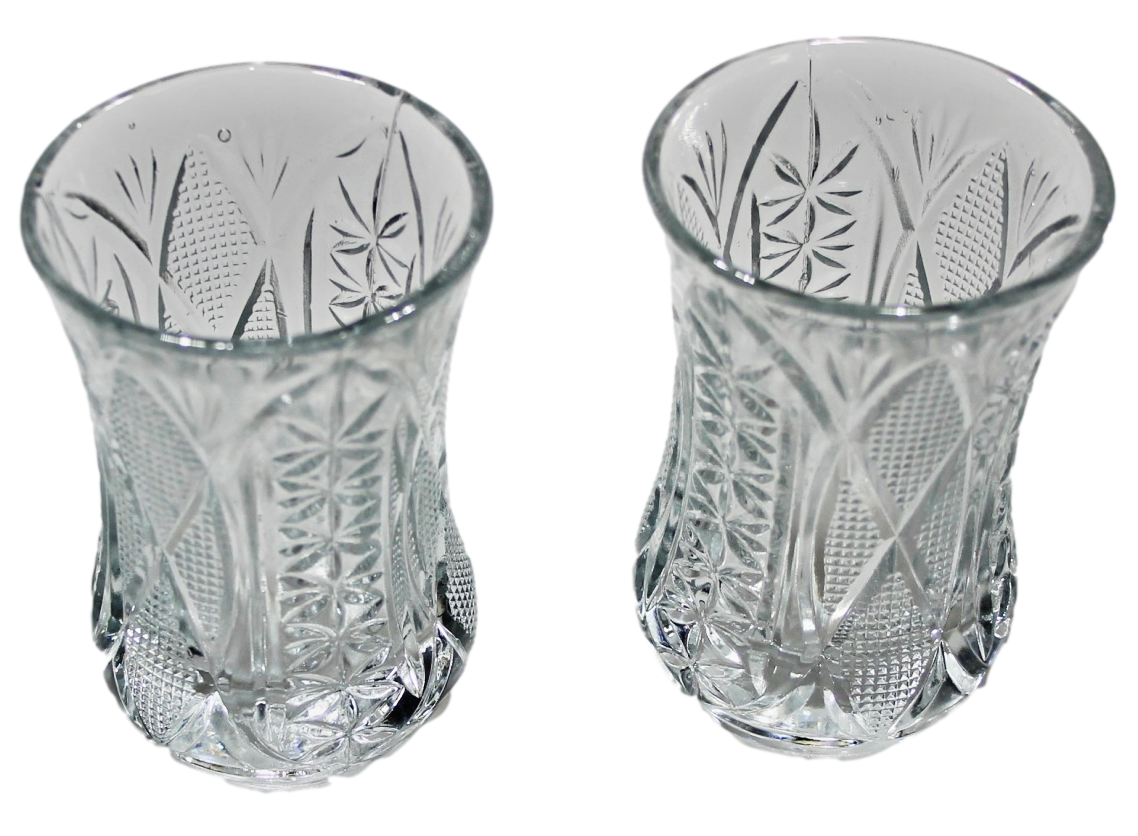 Qasion2 6Pc Set Designed Tea Glass 82ml T 5.60 H 8.20cm 0188