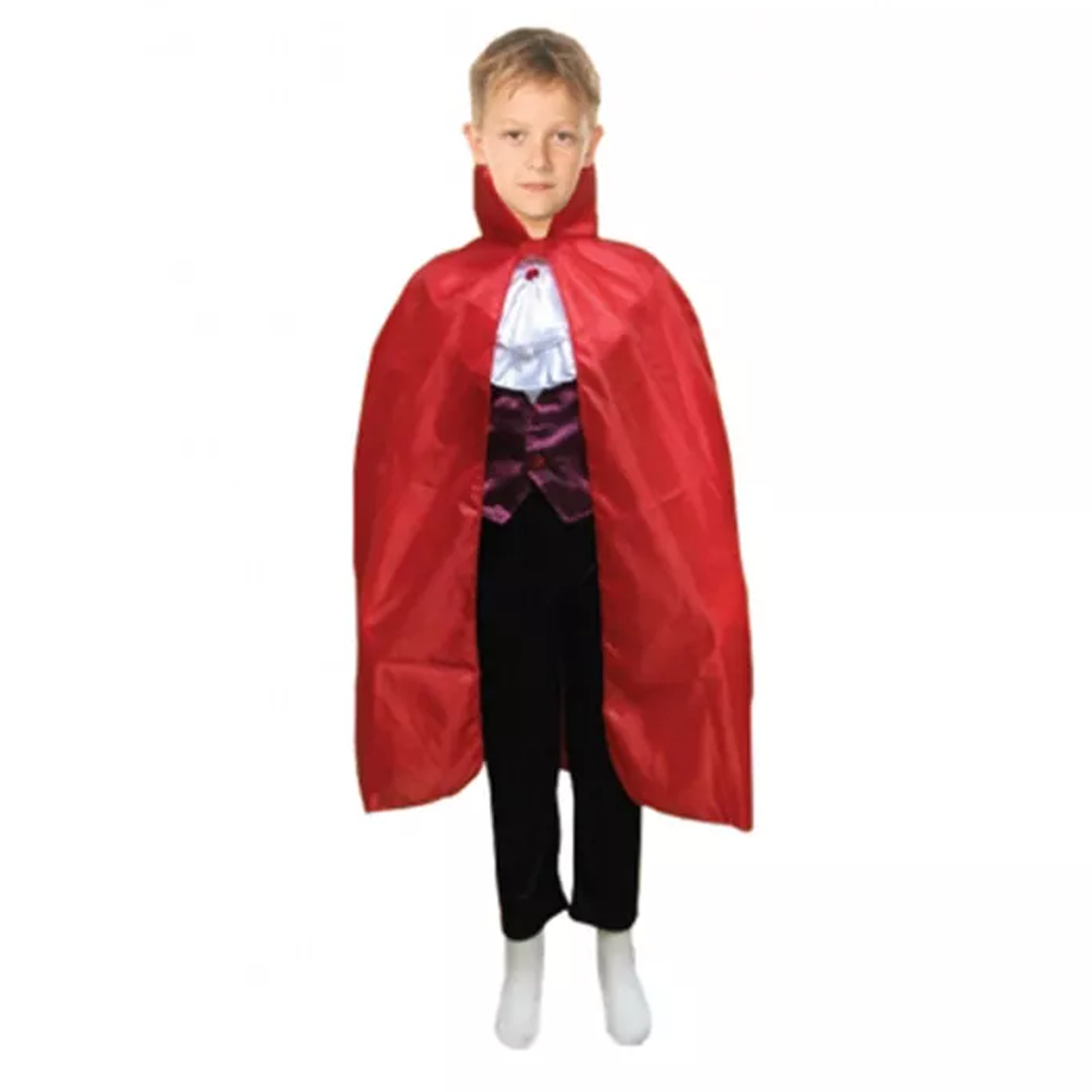 Kids Red Halloween Children s Cape Costume 34 Inches Fancy Dress Bonkers Bargains