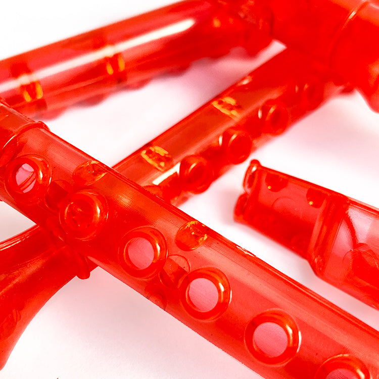 Super Xmas Elf Orange Flutes x 10 ( CRAZY PARTY BAG SPECIAL )