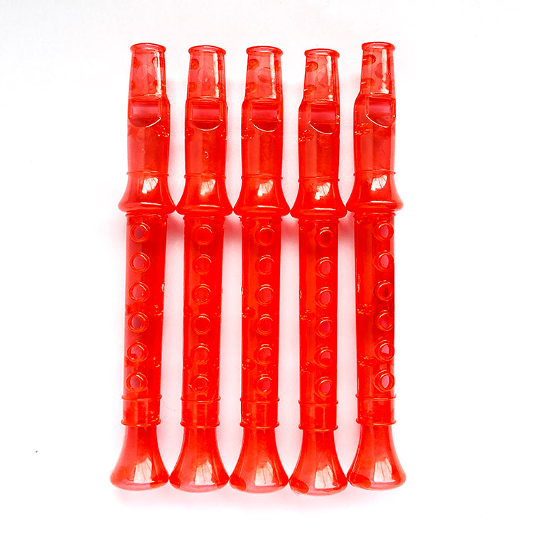 Super Xmas Elf Orange Flutes x 10 ( CRAZY PARTY BAG SPECIAL )