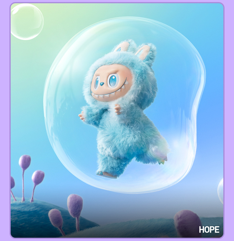 Labubu THE MONSTERS Big Into Energy V 3.0 Style Keyring Keychain Stuffed Vinyl Face Plush Toy Doll 17cm VIRAL - HOPE