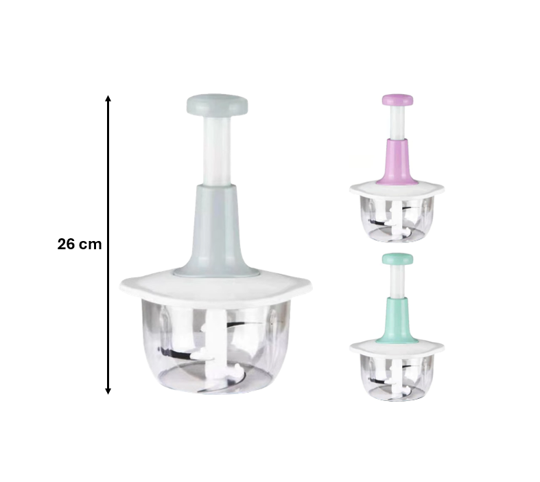 Manual Hand Press Chopper 10 x 14 x 26 cm Assorted Colours SG9025