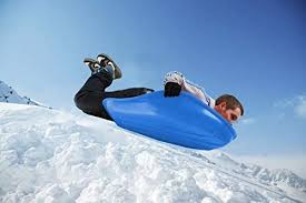 Plastic PVC Stingray Snow Sledge Sleigh 94 x 70 cm Blue SBB A W20