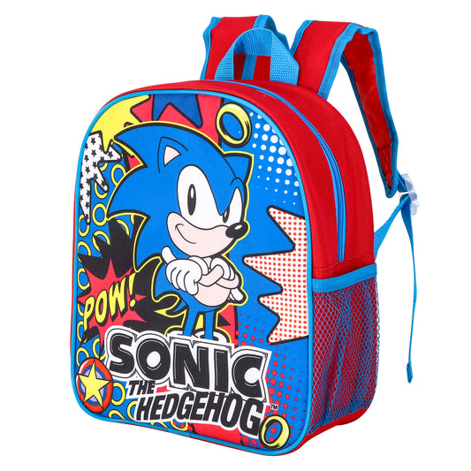 Sonic Style Backpack Kids Premium Standard Rucksack with Zip & Adjustable Straps