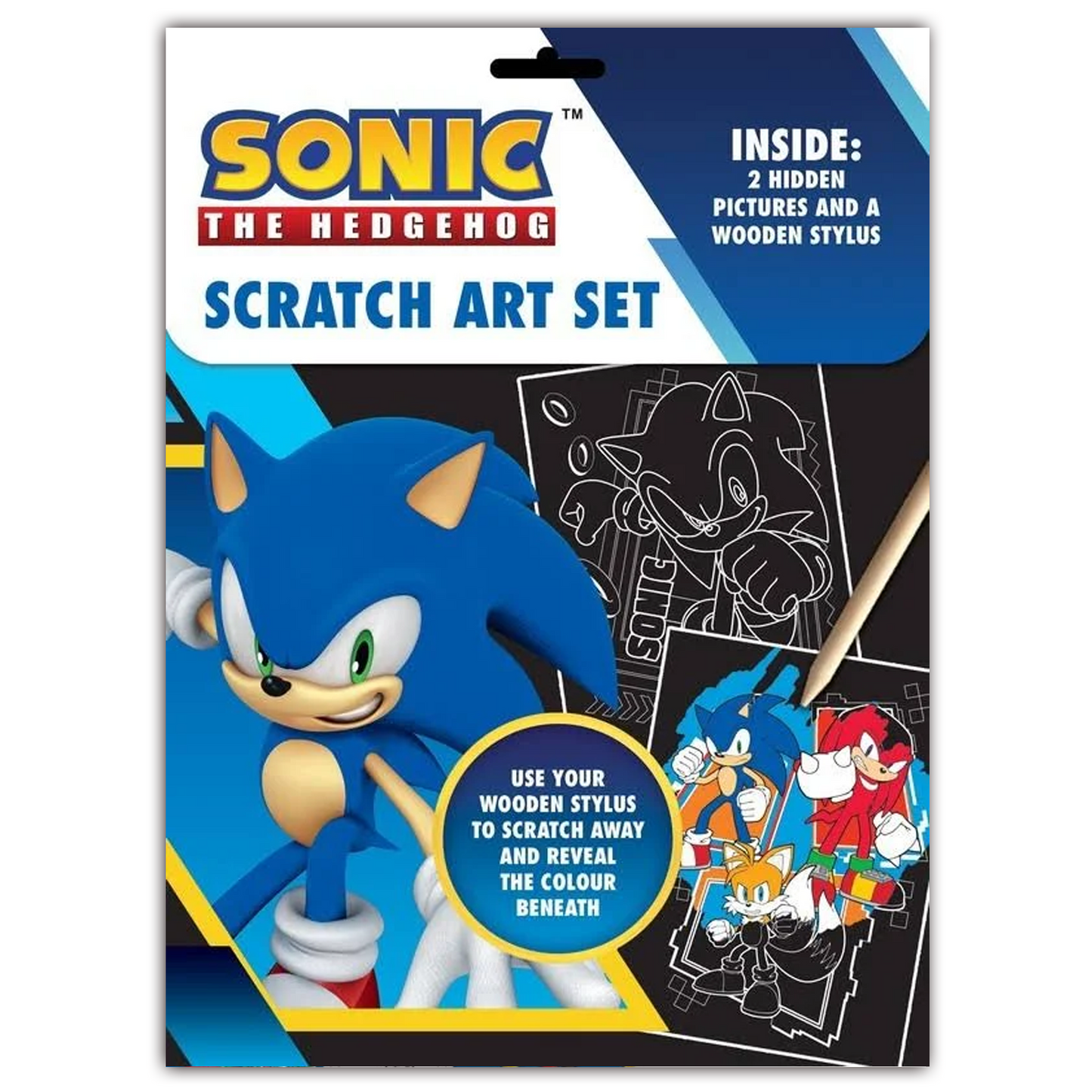 Sonic The Hedgehog Scratch Art Set