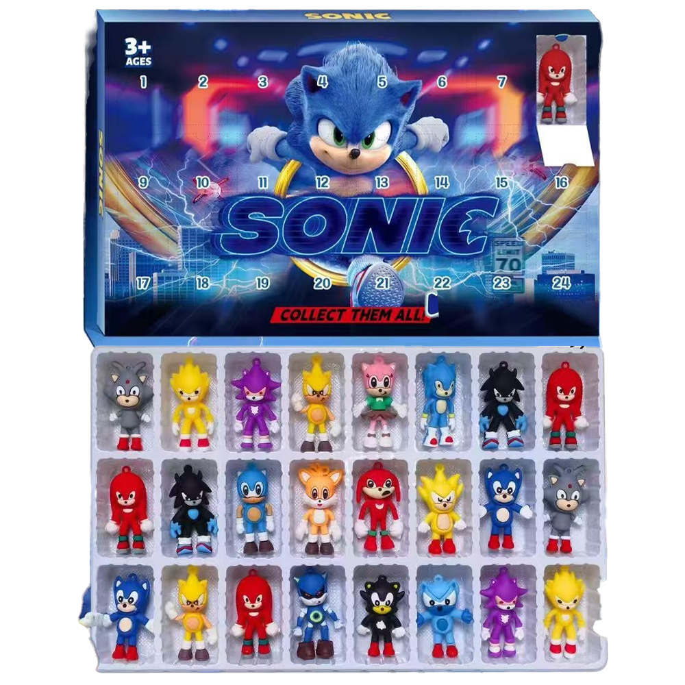 Sonic Advent Calendar Reward Box includes 24 Toy 3D Character Figures