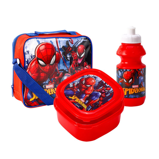 Spiderman 3 Piece Lunch Bag, Box & Bottle Set