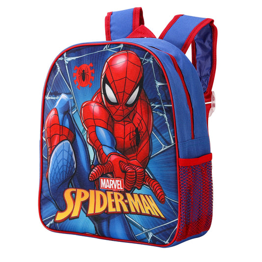 Spiderman Style Backpack Kids Premium Standard Rucksack with Zip & Adjustable Straps