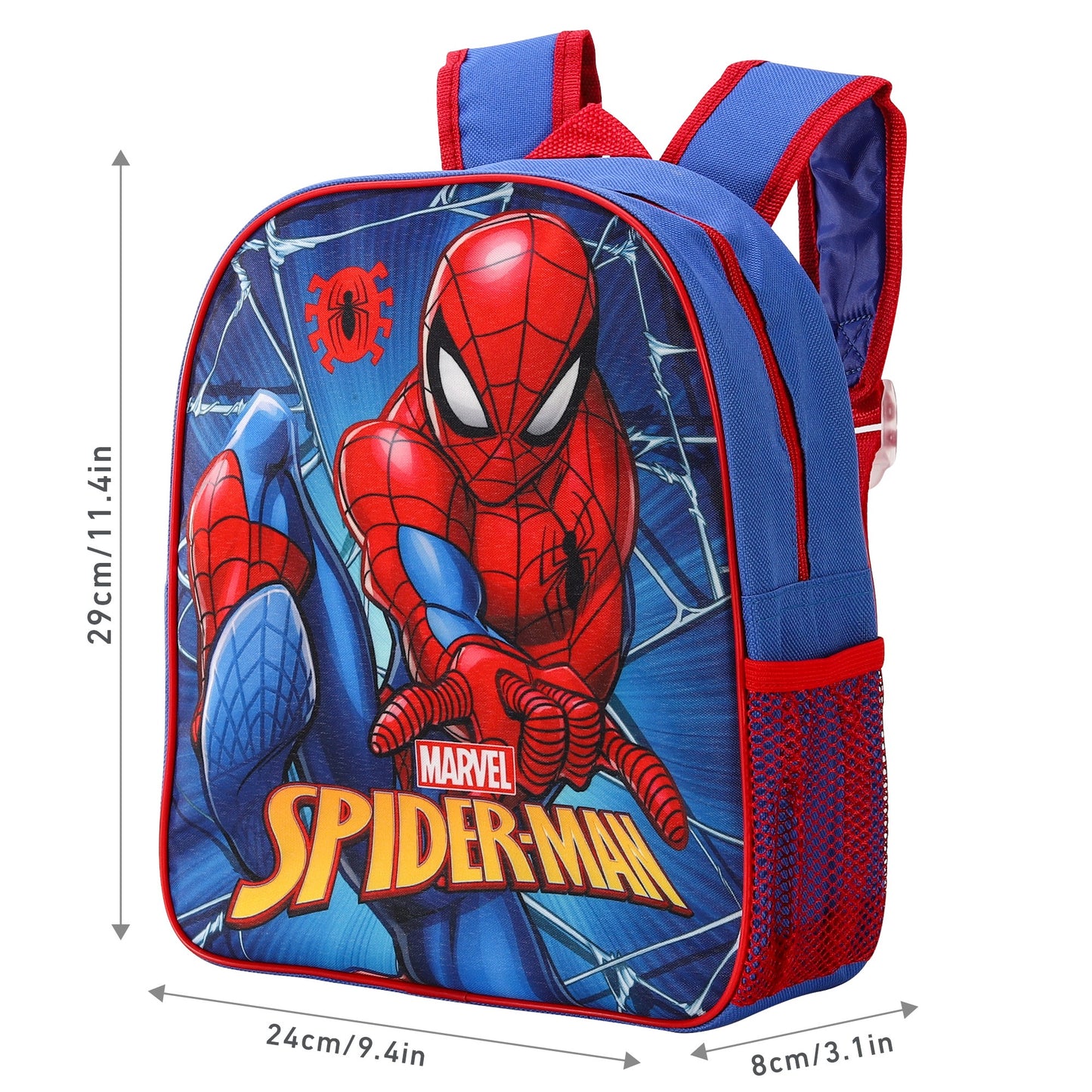 Spiderman Style Backpack Kids Premium Standard Rucksack with Zip & Adjustable Straps