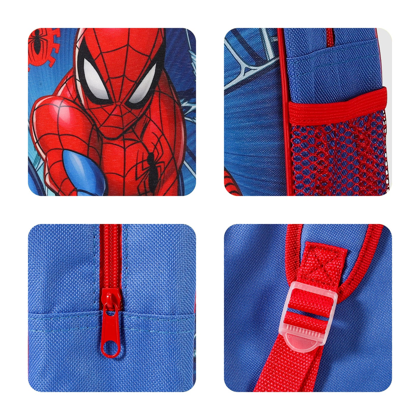 Spiderman Style Backpack Kids Premium Standard Rucksack with Zip & Adjustable Straps