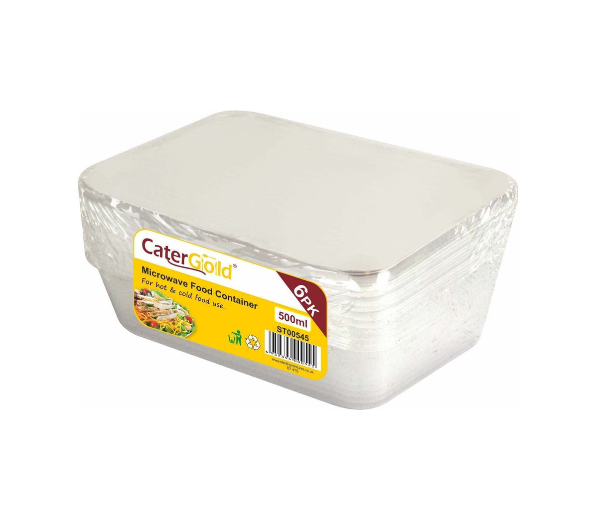 Plastic Food Storage Take Away Container 500Ml Pack Of 6