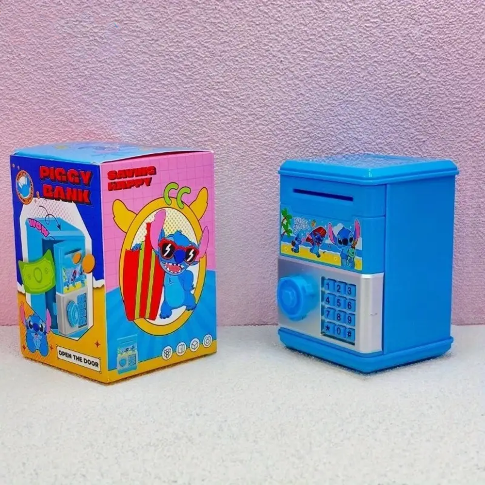 Stitch Mini Safe Piggy Bank - 2 Colours