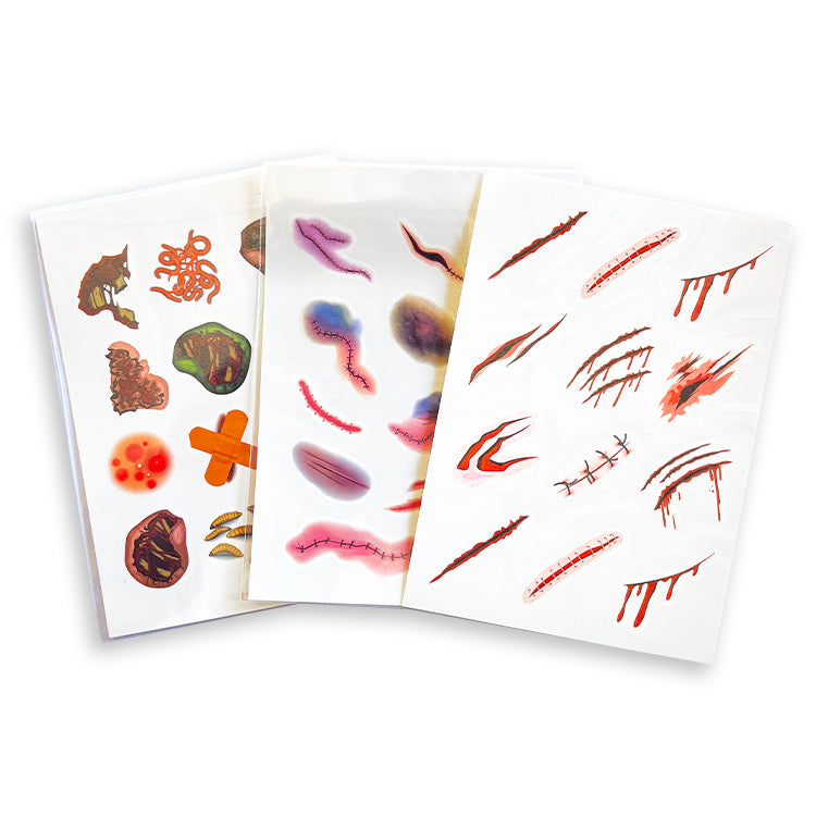 Halloween Gory Tattoo Sheets x 48