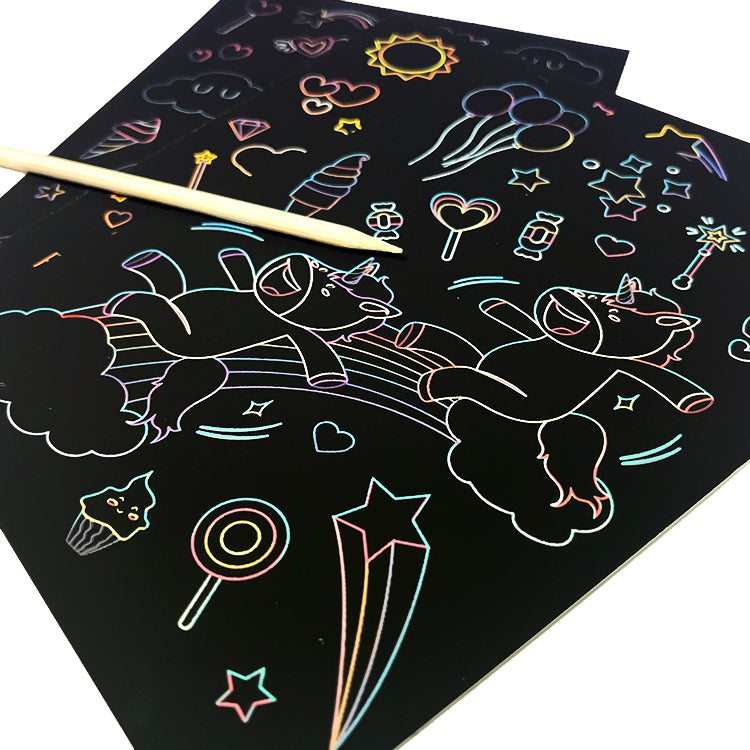 Unicorn Scratch Art Cards Bumper Pack