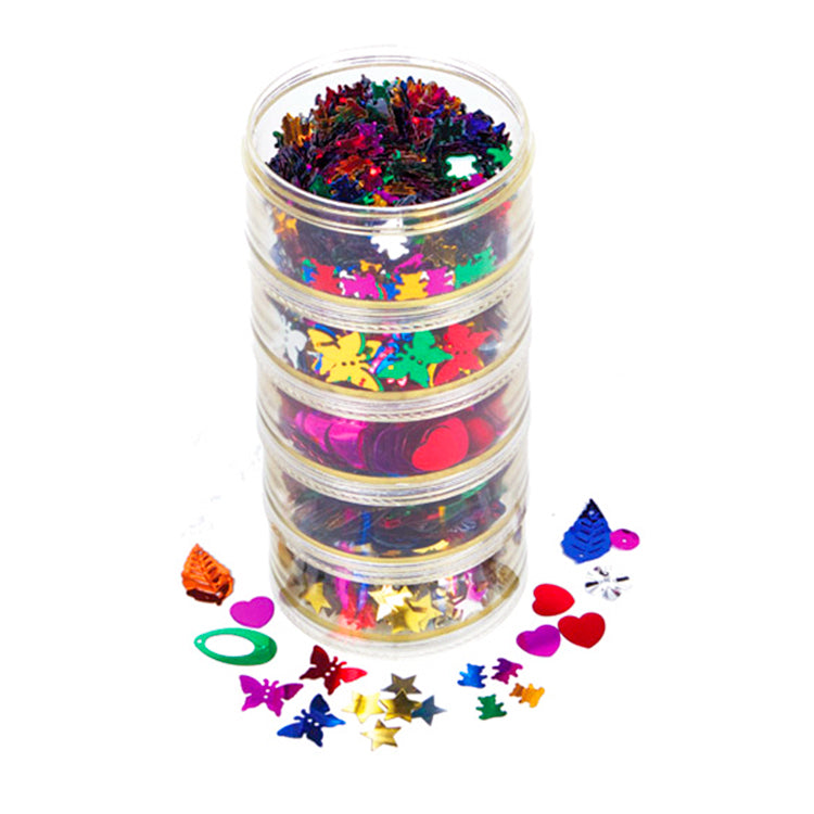 Sequins And Confetti Jumbo Pots Stack ( Craft Clearance Special )
