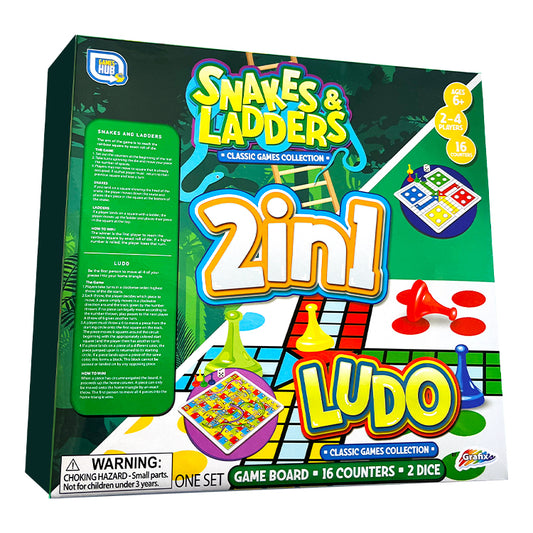 Snakes And Ladders/Ludo Jumbo 2 In 1 Game Set