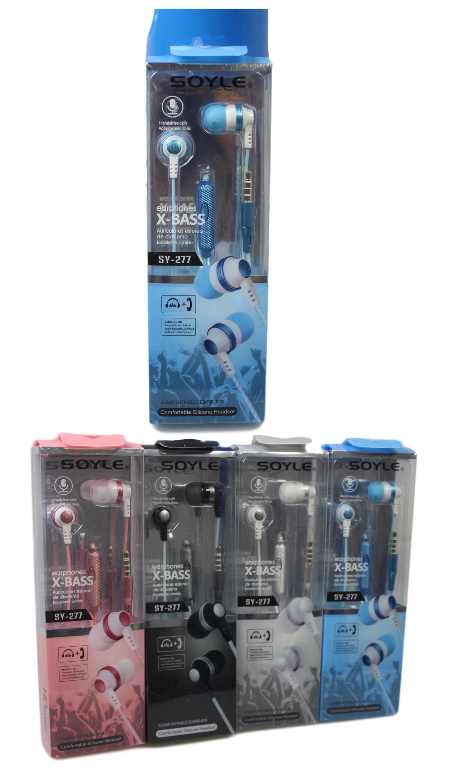 Soyle X-Bass Earphones Comfortable Silicone Headset 4 Colours Available 5270